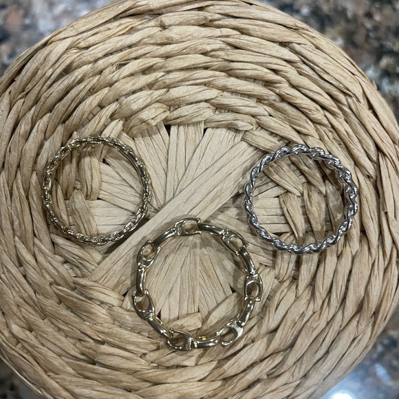 Gold and Silver Chain Link Rings - Picture 3 of 5